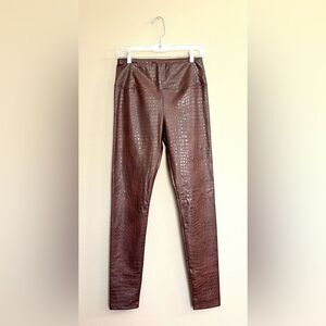 7 For All Mankind Faux Leather Crocodile Leggings